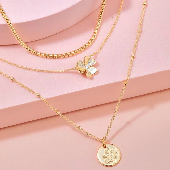 Boho Layered Necklace, Charmed Aroma Wanderlust Collection - Picture 4 of 6